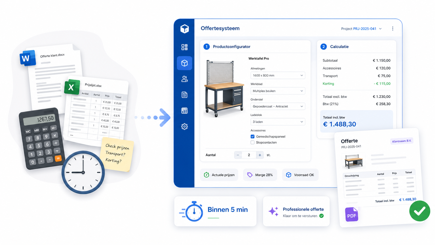 Offertesysteem dashboard screenshot